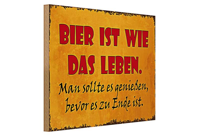 Roomando Holzbild Spruch 40x30cm Bier ist wie das Leben man soll Roomando Holzbild Spruch 40x30cm Bier ist wie das Leben man soll von Roomando