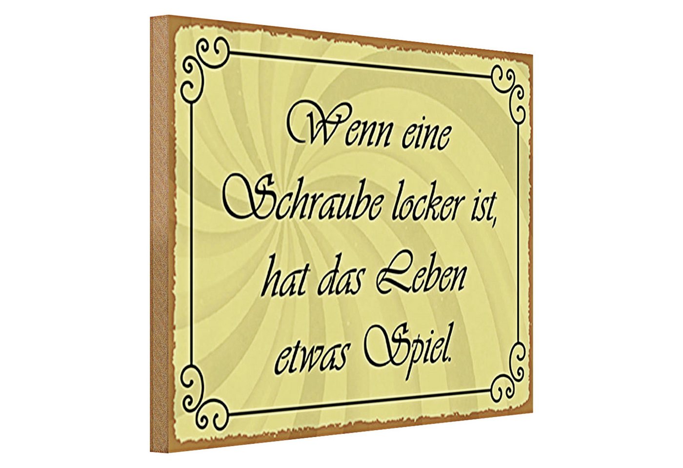 Roomando Holzbild Spruch 40x30cm Schraube locker Leben Spiel Roomando Holzbild Spruch 40x30cm Schraube locker Leben Spiel von Roomando