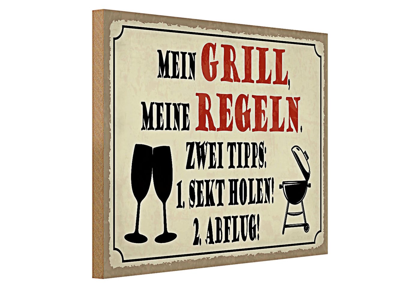 Roomando Holzbild Spruch 40x30cm mein Grill meine Regeln 2 Tipps Roomando Holzbild Spruch 40x30cm mein Grill meine Regeln 2 Tipps von Roomando