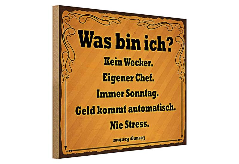 Roomando Holzbild Spruch 40x30cm was bin ich kein Wecker Roomando Holzbild Spruch 40x30cm was bin ich kein Wecker von Roomando