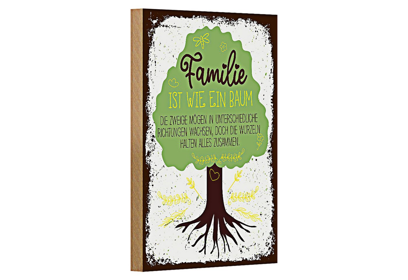 Roomando Holzbild Spruch Familie ist Baum halten alles Zusammen 12x18cm Roomando Holzbild Spruch Familie ist Baum halten alles Zusammen 12x18cm von Roomando