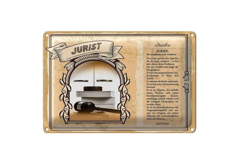 Roomando Metallschild Berufe 18x12cm Jurist Sprache Paragraphen Schrift Roomando Metallschild Berufe 18x12cm Jurist Sprache Paragraphen Schrift von Roomando