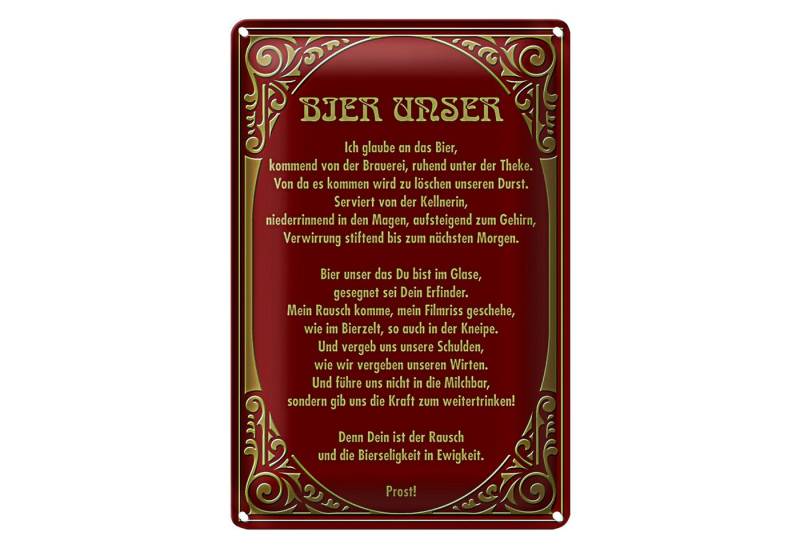 Roomando Metallschild Blechschild 20x30cm Prost Bier unser von Roomando