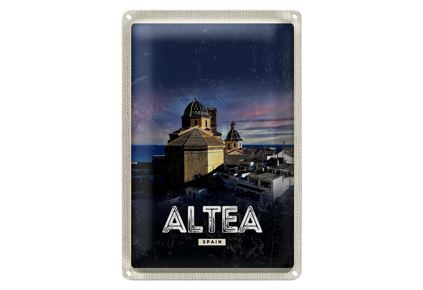 Roomando Metallschild Blechschild Reise 20x30cm Retro Altea Spain Spanien Poster Roomando Metallschild Blechschild Reise 20x30cm Retro Altea Spain Spanien Poster von Roomando
