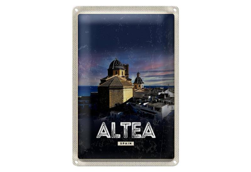 Roomando Metallschild Blechschild Reise 20x30cm Retro Altea Spain Spanien Poster von Roomando