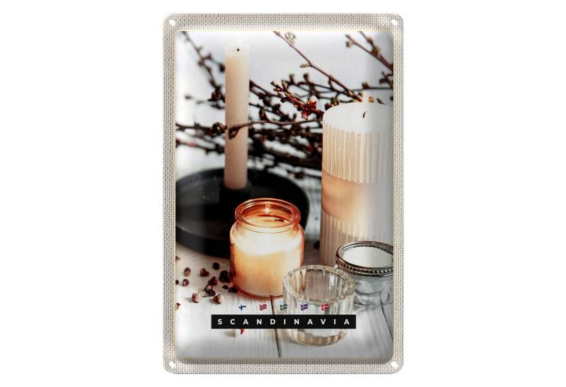 Roomando Metallschild Blechschild Reise 20x30cm Skandinawien Duftkerzen Tisch von Roomando