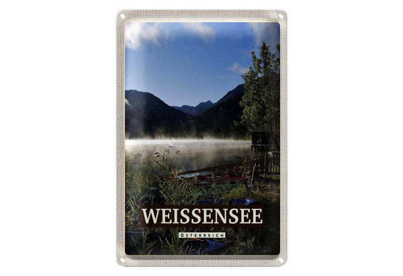 Roomando Metallschild Blechschild Reise 20x30cm Weissensee Urlaub See Wälder Natur von Roomando