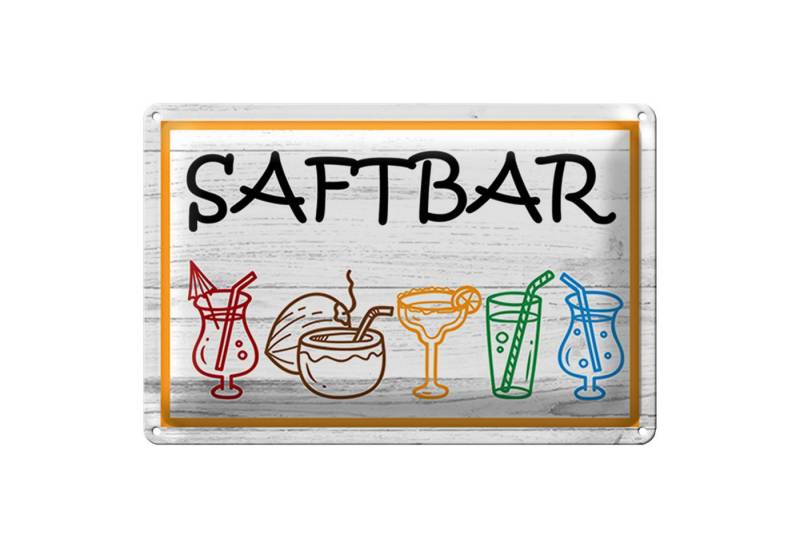 Roomando Metallschild Blechschild Saftbar 30x20cm Cocktails Party Roomando Metallschild Blechschild Saftbar 30x20cm Cocktails Party von Roomando
