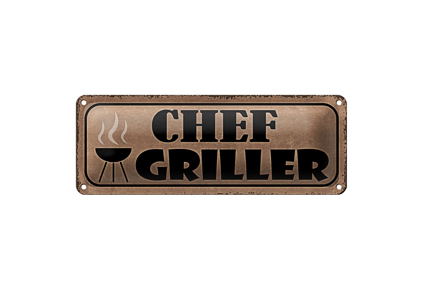Roomando Metallschild Blechschild Spruch 27x10cm Grill Chef Griller Dekoration Roomando Metallschild Blechschild Spruch 27x10cm Grill Chef Griller Dekoration von Roomando