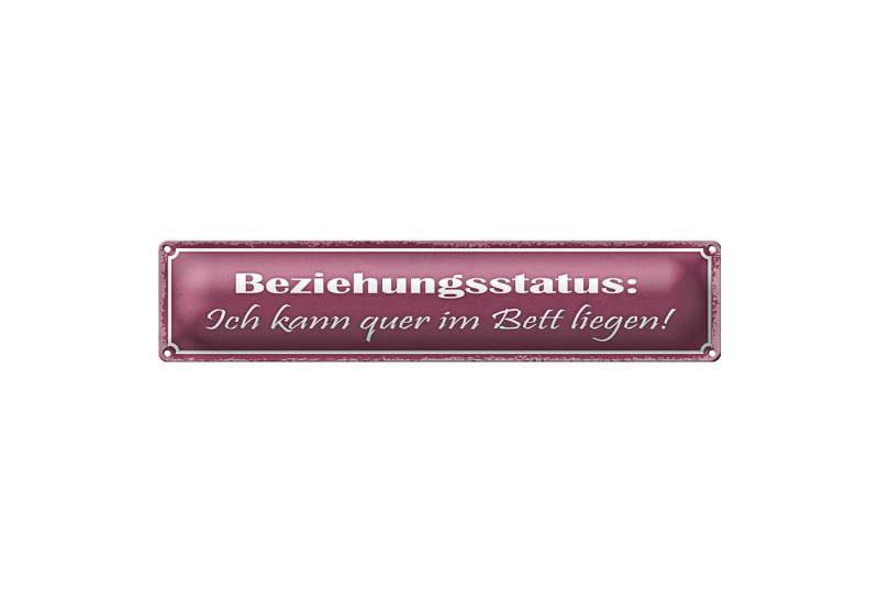 Roomando Metallschild Blechschild Spruch 46x10cm Beziehungsstatus quer im Bett Dekoration Roomando Metallschild Blechschild Spruch 46x10cm Beziehungsstatus quer im Bett Dekoration von Roomando