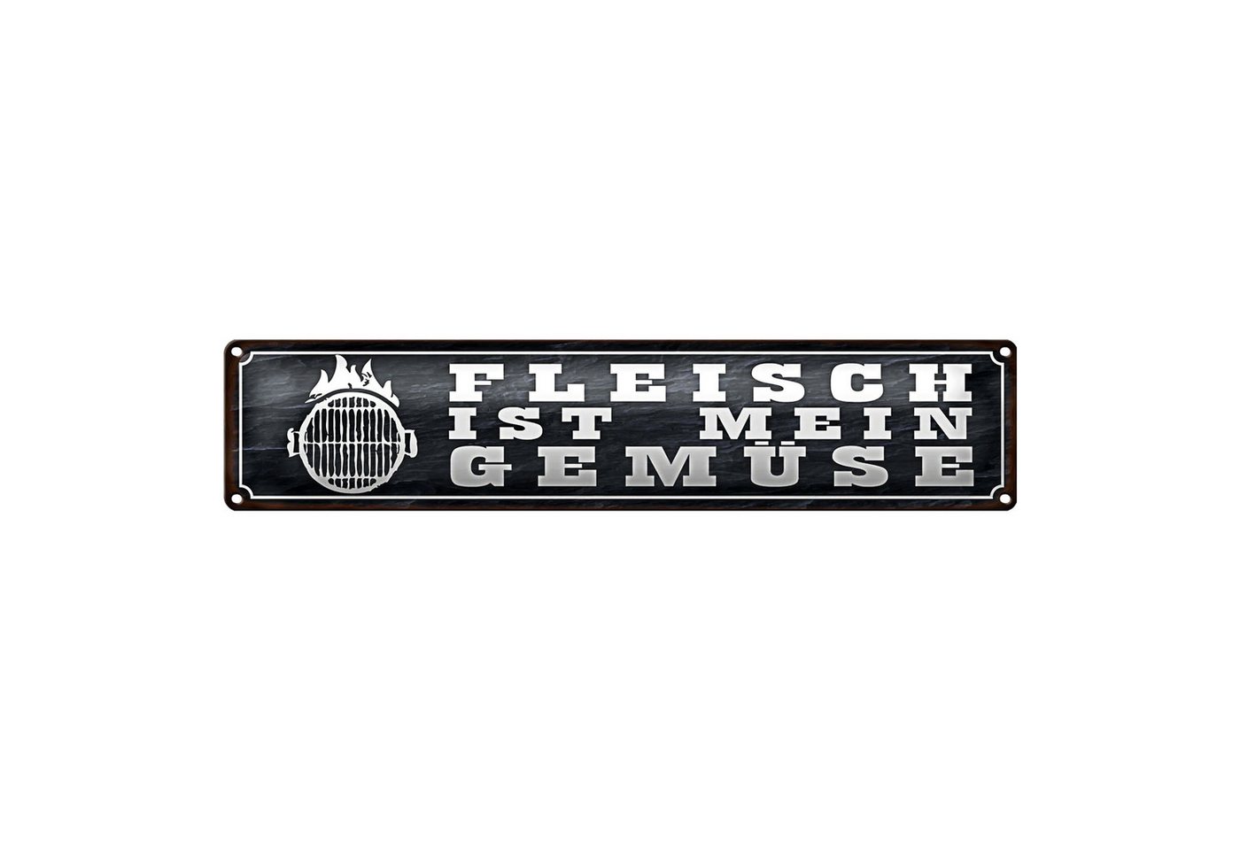 Roomando Metallschild Blechschild Spruch 46x10cm Grill Fleisch ist mein Gemüse Dekoration Roomando Metallschild Blechschild Spruch 46x10cm Grill Fleisch ist mein Gemüse Dekoration von Roomando
