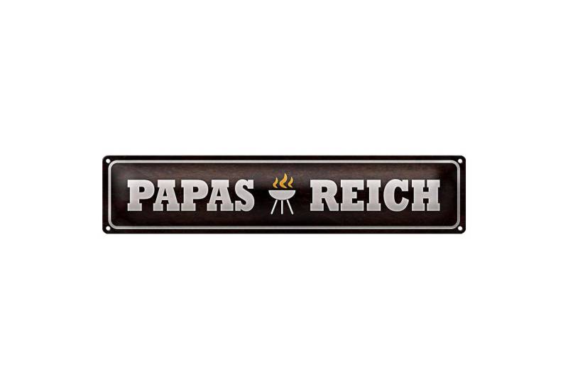 Roomando Metallschild Blechschild Spruch 46x10cm Papas Reich Grill Dekoration Roomando Metallschild Blechschild Spruch 46x10cm Papas Reich Grill Dekoration von Roomando