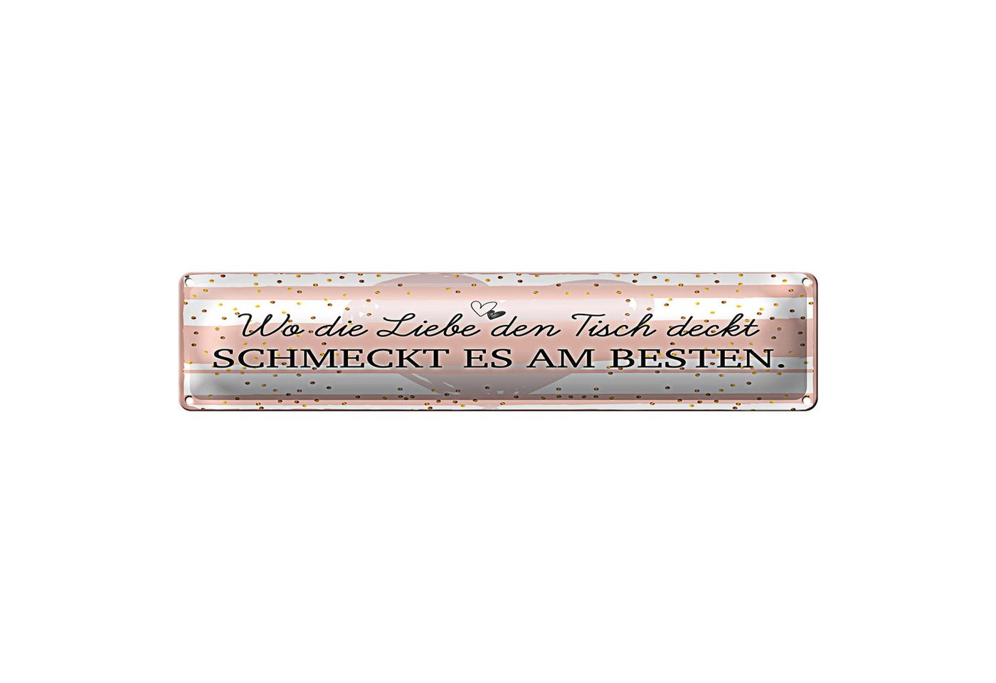 Roomando Metallschild Blechschild Spruch 46x10cm Wo die Liebe den Tisch deckt Dekoration Roomando Metallschild Blechschild Spruch 46x10cm Wo die Liebe den Tisch deckt Dekoration von Roomando