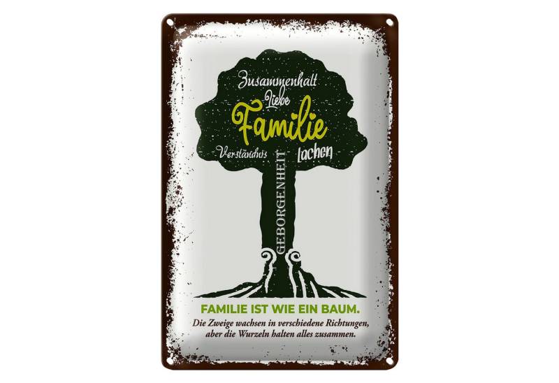 Roomando Metallschild Spruch Familie ist wie ein Baum 12x18cm von Roomando