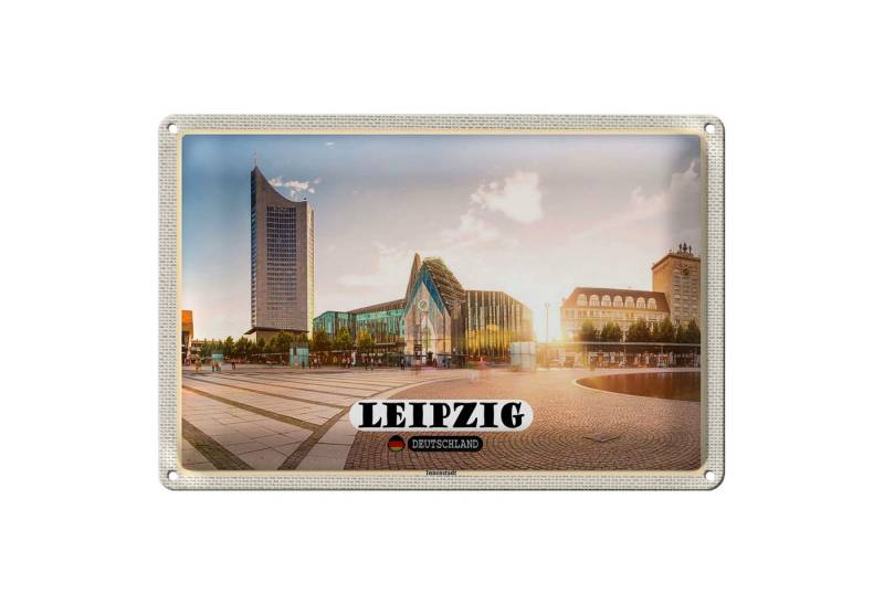 Roomando Metallschild Städte Leipzig Innenstadt Teich Gebäude 18x12cm Roomando Metallschild Städte Leipzig Innenstadt Teich Gebäude 18x12cm von Roomando