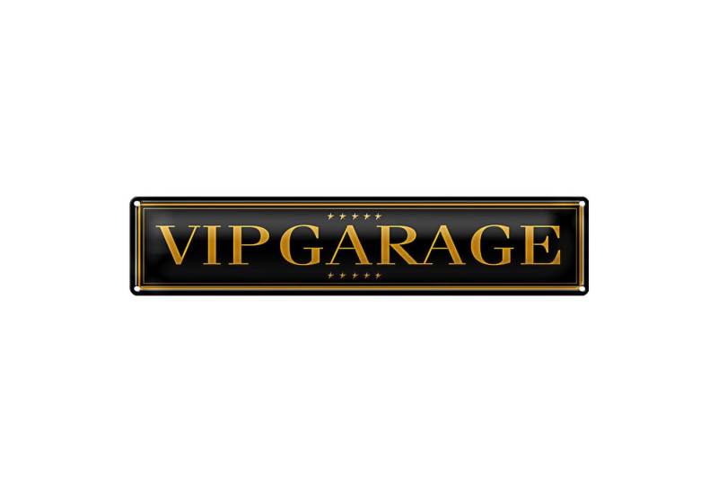Roomando Metallschild Blechschild Straßenschild 46x10cm VIP Garage Dekoration von Roomando