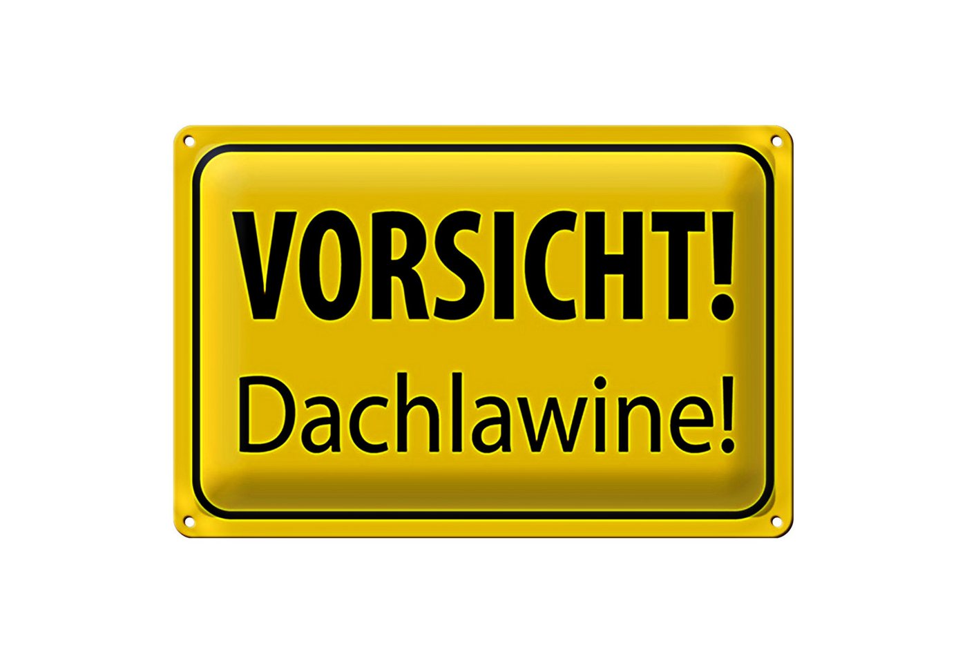 Roomando Metallschild Hinweis 18x12cm Vorsicht Dachlawine Warnschild von Roomando