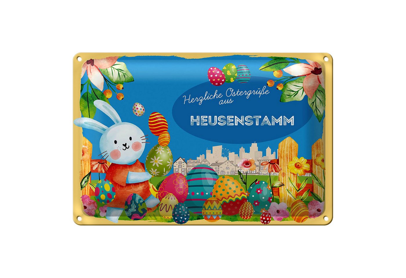 Roomando Metallschild Ostern Ostergrüße 18x12cm HEUSENSTAMM Roomando Metallschild Ostern Ostergrüße 18x12cm HEUSENSTAMM von Roomando