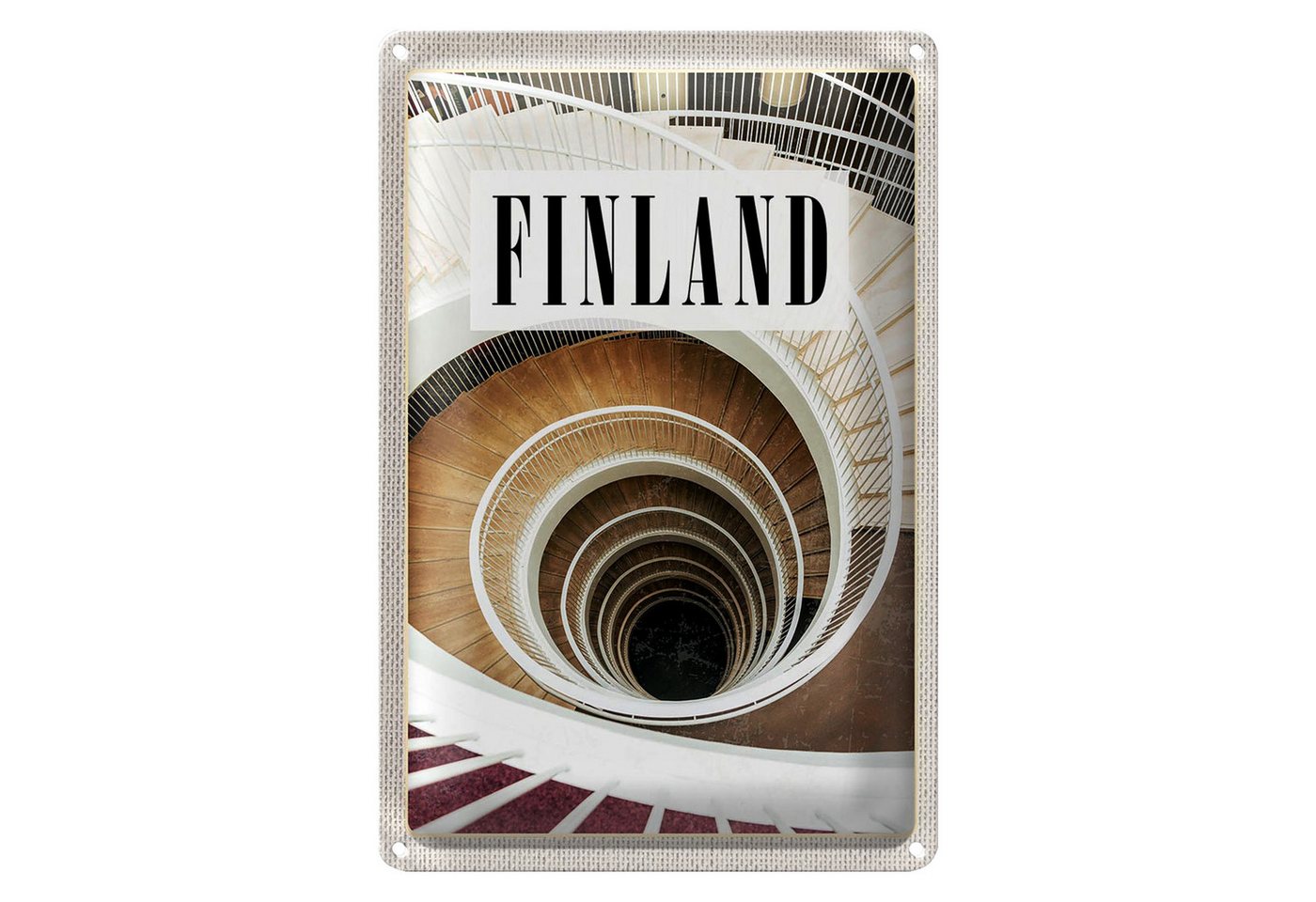 Roomando Metallschild Reise 12x18cm Finnland Treppen Gebäude Stuffen Gang Roomando Metallschild Reise 12x18cm Finnland Treppen Gebäude Stuffen Gang von Roomando