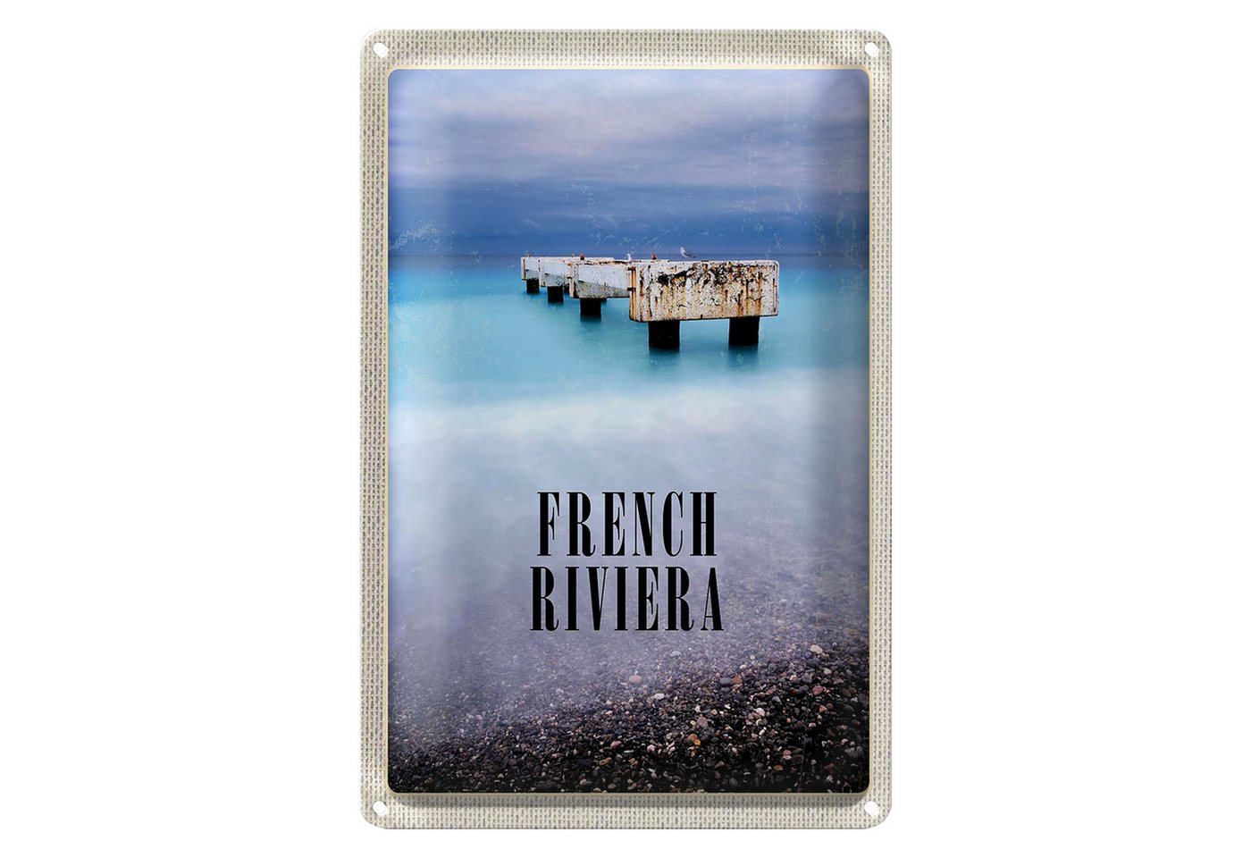 Roomando Metallschild Reise 12x18cm French Riviera Urlaub Poster Retro Roomando Metallschild Reise 12x18cm French Riviera Urlaub Poster Retro von Roomando
