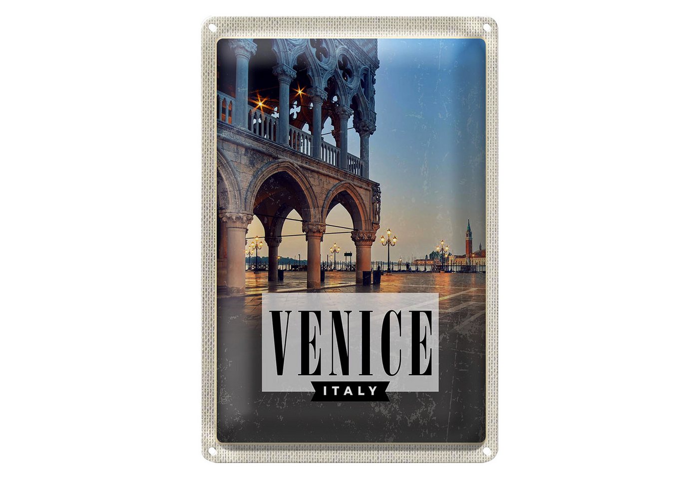 Roomando Metallschild Reise 12x18cm Venice Venedig Panorama Poster Roomando Metallschild Reise 12x18cm Venice Venedig Panorama Poster von Roomando