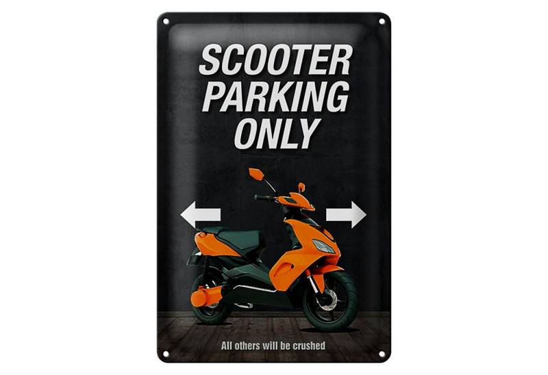 Roomando Metallschild Spruch 12x18cm Scooter parking only all others Roomando Metallschild Spruch 12x18cm Scooter parking only all others von Roomando