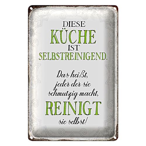 Selbstreinigende Küche Blechschild | Lustiges Geschenk für Freunde und Familie | Perfekt für Küchendekoration | 20 x 30cm Selbstreinigende Küche Blechschild | Lustiges Geschenk für Freunde und Familie | Perfekt für Küchendekoration | 20 x 30cm von Roomando