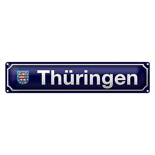 Thüringen Blechschild | Dekoratives Metallschild | Nostalgie | 10 x 46cm von Roomando