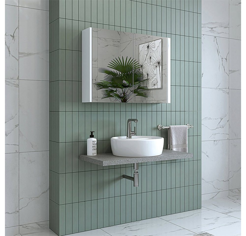 Roomart Badmöbel-Set, (Badezimmer Spiegelschrank, 80 cm und 60 cm breit, Badezimmermöbel) von Roomart