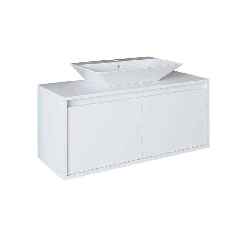 Roomart Badmöbel-Set, (Badezimmermöbel ATLANTIC 100cm in 5 Farben Unterschrank Waschbecken) von Roomart