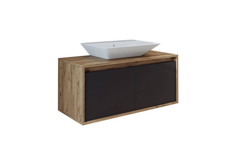 Roomart Badmöbel-Set, (Badezimmermöbel ATLANTIC 100cm in 5 Farben Unterschrank Waschbecken) von Roomart