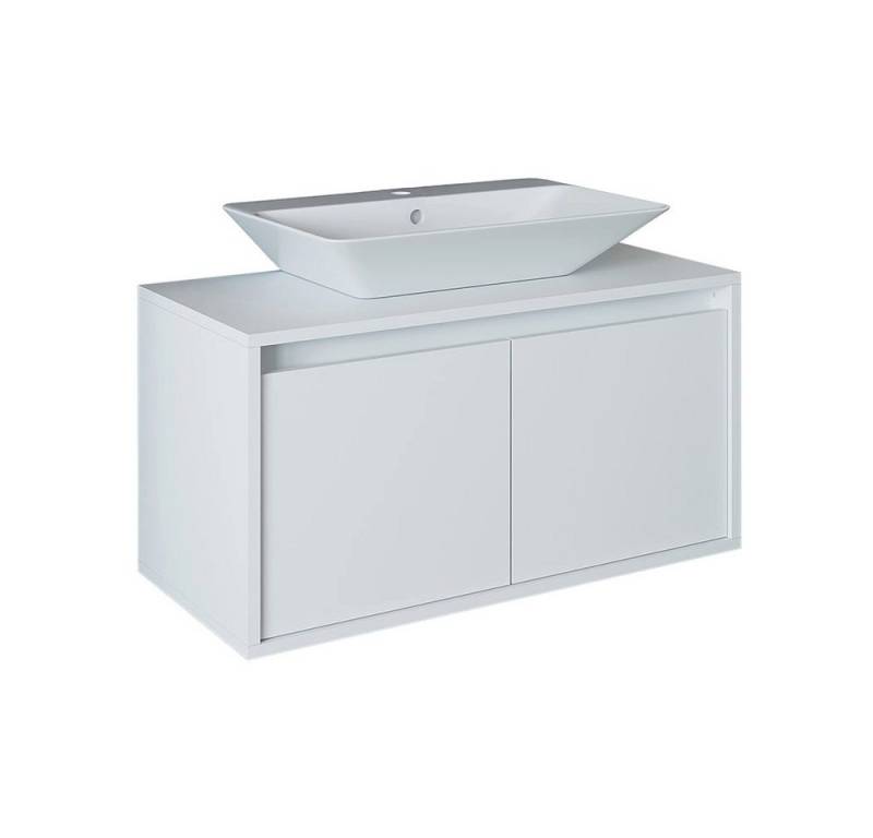Roomart Badmöbel-Set, (Badezimmermöbel ATLANTIC 85cm in 4 Farben Unterschrank mit Waschbecken) von Roomart