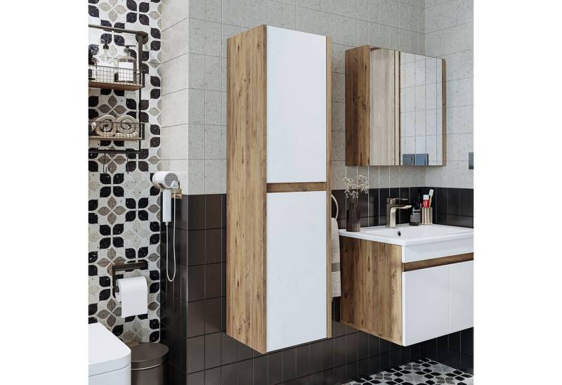 Roomart Badmöbel-Set, (Roomart, Badezimmermöbel, Hochschrank Badregal, in 5 Farben Badschrank) von Roomart