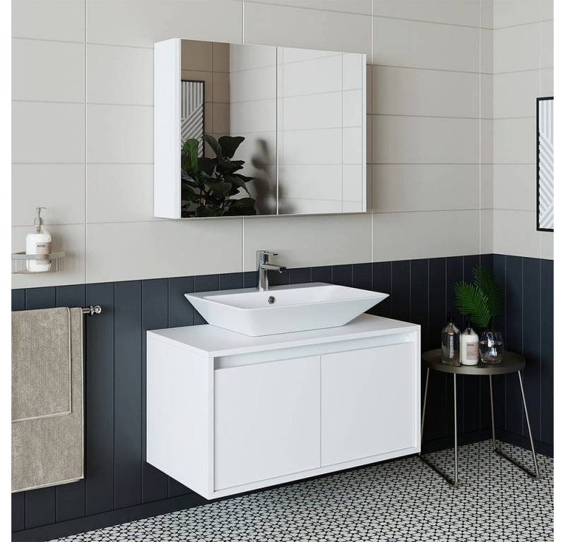 Roomart Badmöbel-Set, (Roomart Badmöbel Set Waschbecken mit Unterschrank 85cm,in 5 Farben) von Roomart