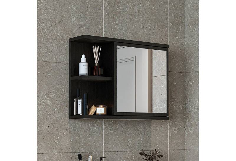 Roomart Badmöbel-Set ADA, (Komplett-Set, • Unterschrank • Waschbecken • Spiegelschrank • Seitenschrank), •Weiß •Weiß-Eiche •Eiche •Anthrazit-Eiche •Schwarz •Anthrazit von Roomart