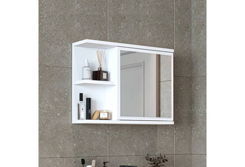 Roomart Badmöbel-Set ADA, (Komplett-Set, • Unterschrank • Waschbecken • Spiegelschrank • Seitenschrank), •Weiß •Weiß-Eiche •Eiche •Anthrazit-Eiche •Schwarz •Anthrazit von Roomart