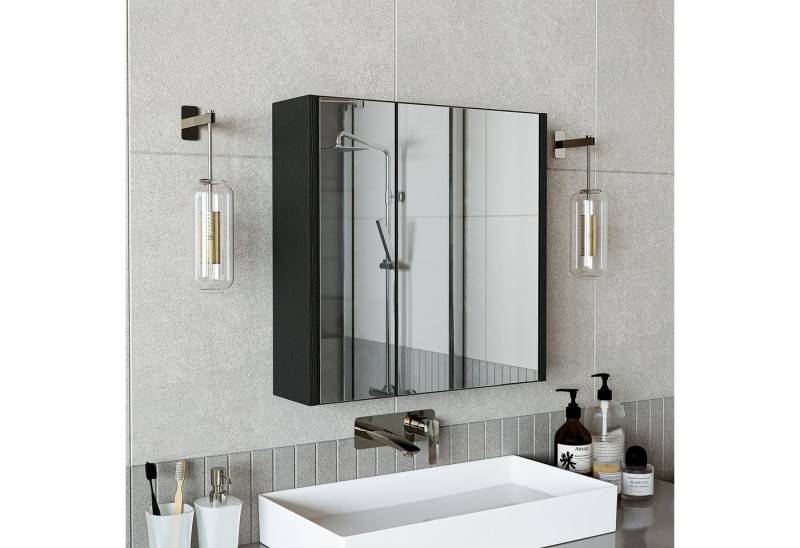 Roomart Badmöbel-Set ATL-AD7-AD6, (Badezimmer Spiegelschrank 80 cm und 60 cm breit Badmöbel Badschrank) von Roomart