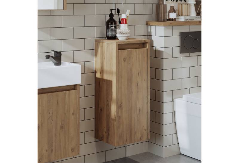 Roomart Badmöbel-Set LEO, (Unterschrank mit Waschbecken • Badezimmer Möbel • Gäste WC), •Weiß •Weiß-Eiche •Eiche •Anthrazit-Eiche von Roomart