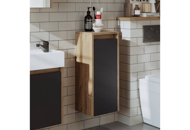 Roomart Badmöbel-Set LEO, (Unterschrank mit Waschbecken • Badezimmer Möbel • Gäste WC), •Weiß •Weiß-Eiche •Eiche •Anthrazit-Eiche von Roomart