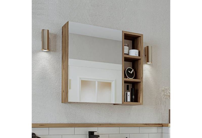 Roomart Badmöbel-Set LOTUS-I-95 cm, (Komplett-Set, • Waschbecken mit Unterschrank • Spiegelschrank • Seitenschrank), •Weiß-Eiche •Eiche •Anthrazit-Eiche von Roomart