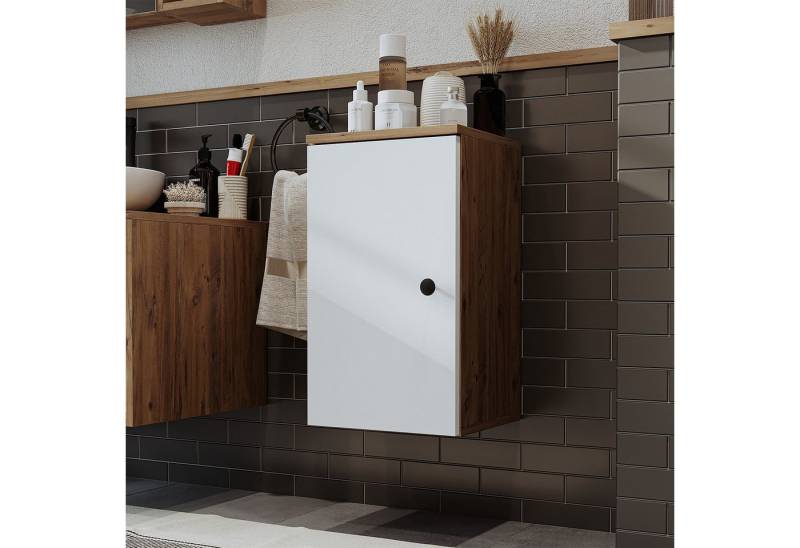 Roomart Badmöbel-Set LOTUS II - 95cm, (Komplett-Set, • Waschbecken mit Unterschrank • Spiegelschrank • Seitenschrank), •Weiß-Eiche •Eiche •Anthrazit-Eiche von Roomart