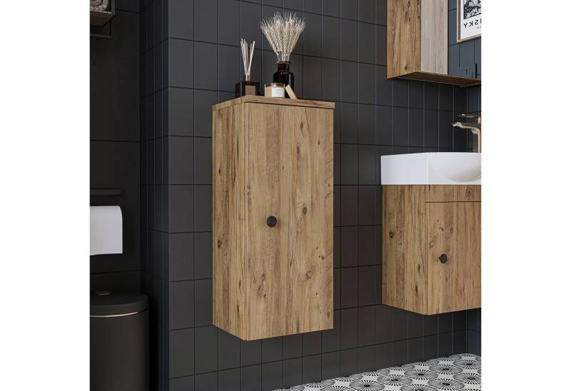 Roomart Badmöbel-Set PUNTO, (Unterschrank mit Waschbecken • Badezimmer Möbel • Gäste WC), •Weiß •Weiß-Eiche •Eiche •Anthrazit-Eiche von Roomart