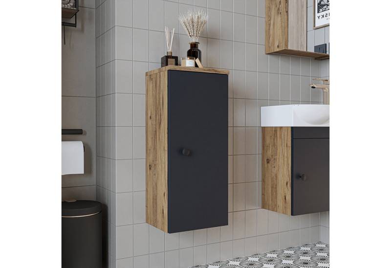 Roomart Badmöbel-Set PUNTO, (Unterschrank mit Waschbecken • Badezimmer Möbel • Gäste WC), •Weiß •Weiß-Eiche •Eiche •Anthrazit-Eiche von Roomart