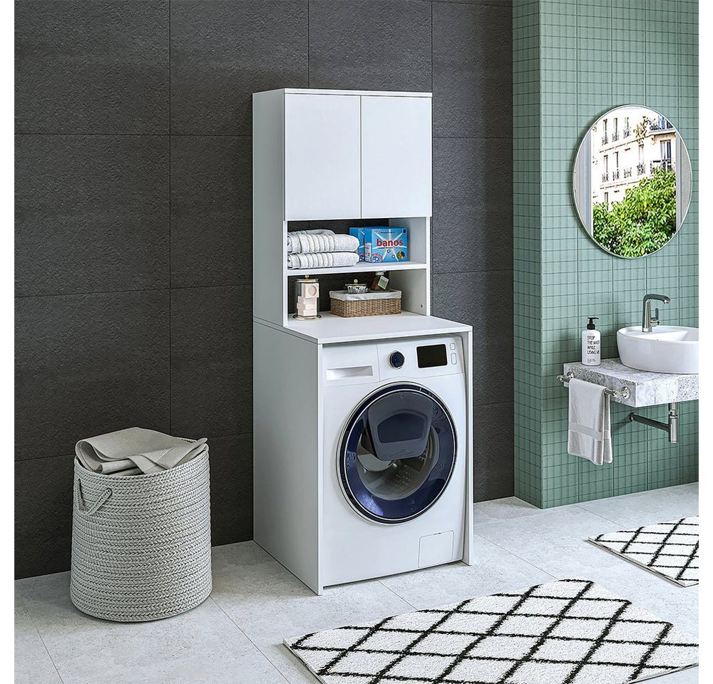 Roomart Waschmaschinenumbauschrank (Badezimmer Waschmaschinenschrank, Waschmaschinenüberbau, Waschturm) von Roomart
