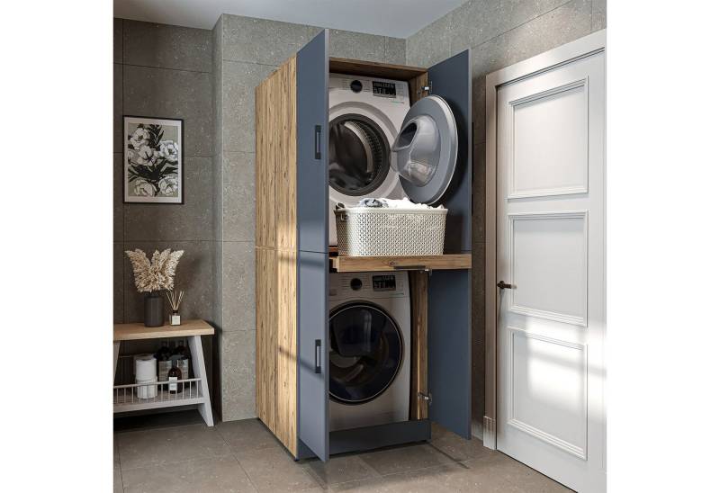 Roomart Waschmaschinenumbauschrank Roomart Dora (Waschmaschinenschrank DORA für Trockner & Waschmaschine in 4 Farben) von Roomart