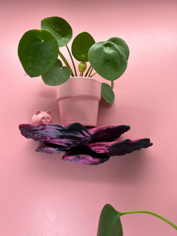 Roomberry Deko-Wandregal Schwebendes Schichtpilz Wandregal – Das perfekte Deko-Wandregal, Hergestellt in Deutschland in unserer eigenen 3D-Druckmanufaktur von Roomberry