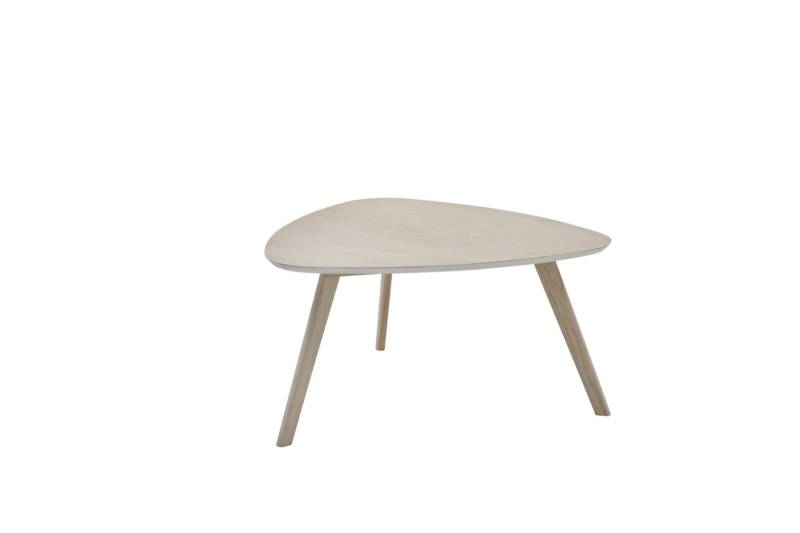 Roomio Couchtisch NO. 2000 mit Platte aus Esche Echtholzfurnier, Gestell massiv weiß gewaschen von Roomio