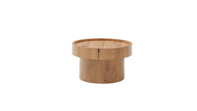 Roomio Couchtisch NO. 2002 Ø ca. 60cm in Eiche Echtholzfurnier natur von Roomio