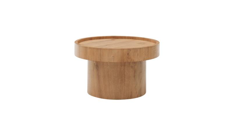 Roomio Couchtisch NO. 2002 Ø ca. 72cm in Eiche Echtholzfurnier natur von Roomio