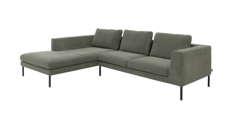 Roomio Eckkombination NO. 4101 ca. 201x301cm in Stoff Feincord olive von Roomio